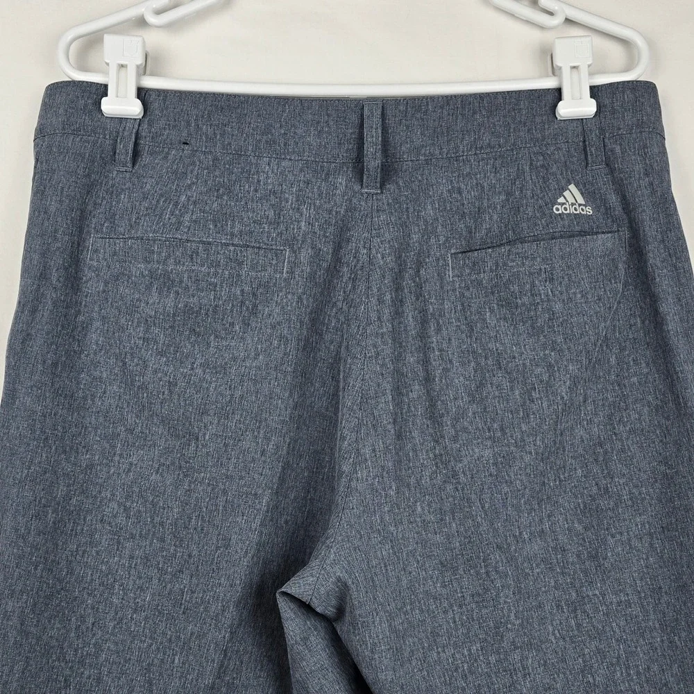 Adidas Golf Shorts Men Waist 34 Gray Heathered‎ Polyester Stretch Performance